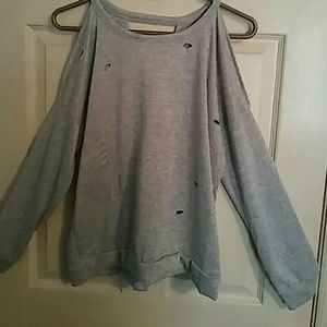 Womens cold shoulder sweater